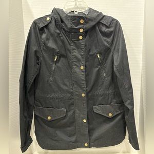 NWOT Love Tree Black Hooded Jacket Size Medium